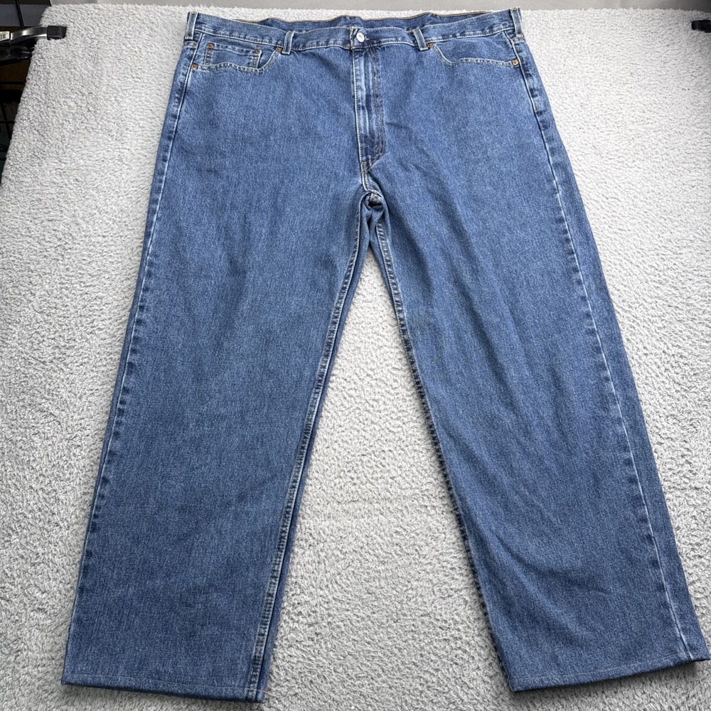 Levi's 550 Relaxed Fit Jeans Mens 46 x 30 Straight Denim Medium Stone Wash